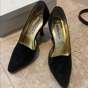 Enzo Angiolini Black Suede Heels